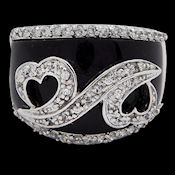  Silver Black ONYX heart themed  7,8,9