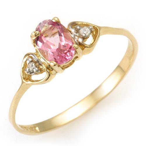 Petite 10k Gold with Genuine Diamond and Topaz