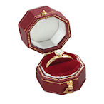 Hexagonal shaped ring box