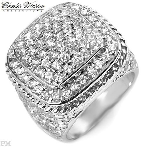 5 carats of CZ brilliance in solid sterling silver sz7