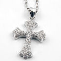  Silver cross 24.5 Length 4.5 extension  1in pendant Just exquisite