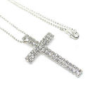 Designer Austrian crystal 2 inch cross with 18 inch necklace