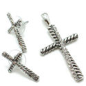 Designer Pendant cross rhinestone and Earrings