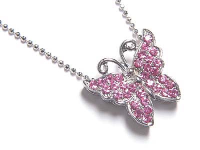 Silver pink butterfly 18in on order