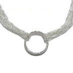  Tiffany round crystal necklace