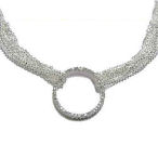 Tiffany round crystal necklace
