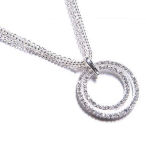   Tiffany double hoop silver  necklace