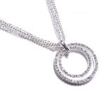 Tiffany double hoop silver necklace