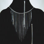 Beautiful long drop cascading choker
