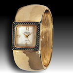  Embassy by Gruen Silver tone band watch wide bracelet band very hot!