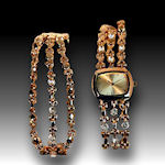 Cristian Benet watch and bracelet Austrian crystals