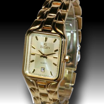 Mens Elgin  elegant stylish golld tone with date and water resistant