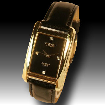 Gruens Embassy 4 Diamond Leather band