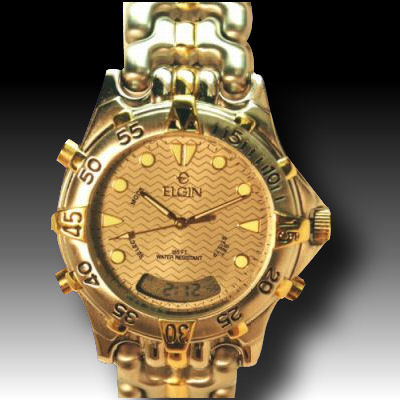 Elgin water resistant and date gold tone 