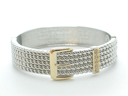 Designer two tone buckle hinged $40