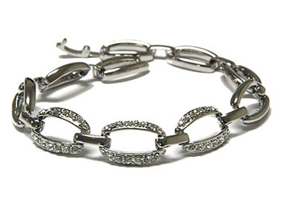 Rhodium and crystal bracelet ON ORDER $35