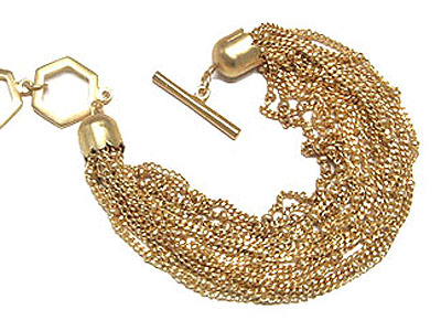 gold multi chain 7.5in