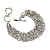 Rhodium multi chain link 7,5in