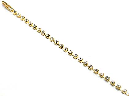 Austrian crystal single row in gold on sale $15