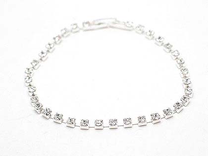 Austrian crystal single row with delicate spacing of each stone with clasp $20