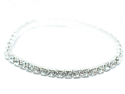 Fashion of the Austrian crystal and rhinestone bangles are designed after this piece, stretch $25