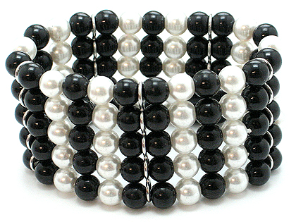 Black and white what a class act and 5 rows, colors that go with everything, this is a must have $38