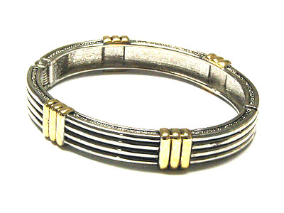 two tone metal Multi bangle $45