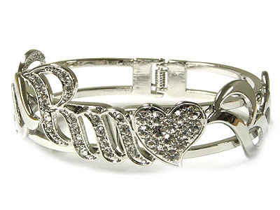 Designer Rhodium and crystal bracelet ON ORDER $60