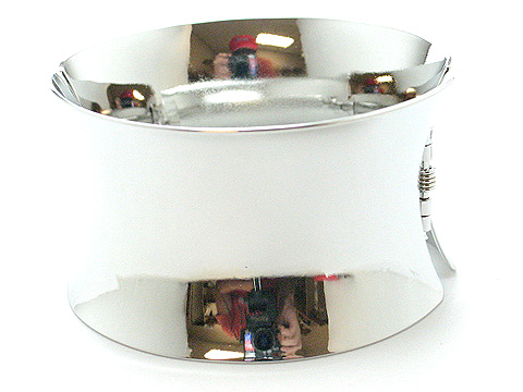 Large beautiful silver tone hinged $20