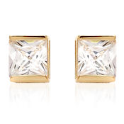14k over 1.3g sterling 1.80ctw Princess cut 5mmW,6mmL