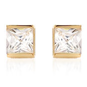 14k over 1.3g sterling 1.80ctw Princess cut 5mmW,6mmL