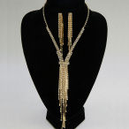 Magnificent this necklace is just that 14in  with 3.5in ext and another 6in drop of rhinestones