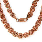 14k Rose Gold over solid sterling silver 19 inch chain necklace 