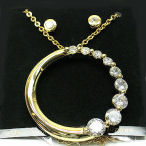 Designer 17inch crystal circle life set with post earrings