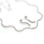 Elegant Austrian crystal wavy necklace with matching earrings