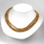 Freshwater natural pearls that are on sterling silver and 100 inch long 4.5-5.0mm pearls