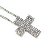 18inch thin ball chain 2 strand 1 and half inch drop cross