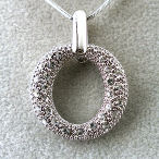  AAA CZ's silver 18 inch chain