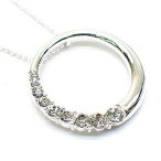  AAA CZ's silver 18 inch chain