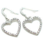 2 inch drop heart 25mm Austrian Crystal
