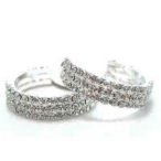 40mm Austrain crystals and rhinestones hoop earring