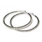 60mm Rhinestone hoop earring