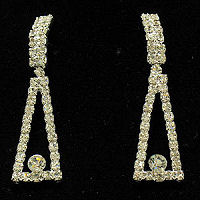  Rhinestone Rhodium boutique style 15x47mm L