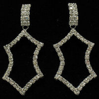 Rhinestone Rhodium 27x65mm