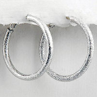 Elegant silver and crystal earrings 70mm drop
