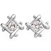Sterling silver earrings with cz