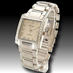 Elegant men's Mark Niemer watch with CZ's,  clasp band $45