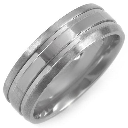 Titanium beautiful brushed and polished finish Size 9