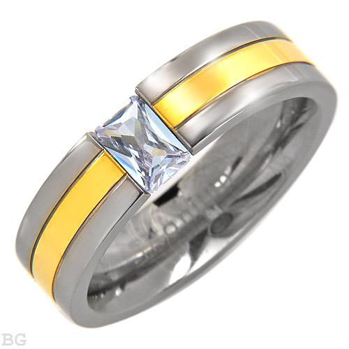 1.50ct Titanium with pale blue sapphire Size 9