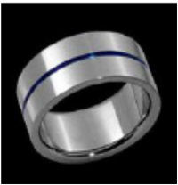 Titanium ring very unassuming yet with that touch of class $200